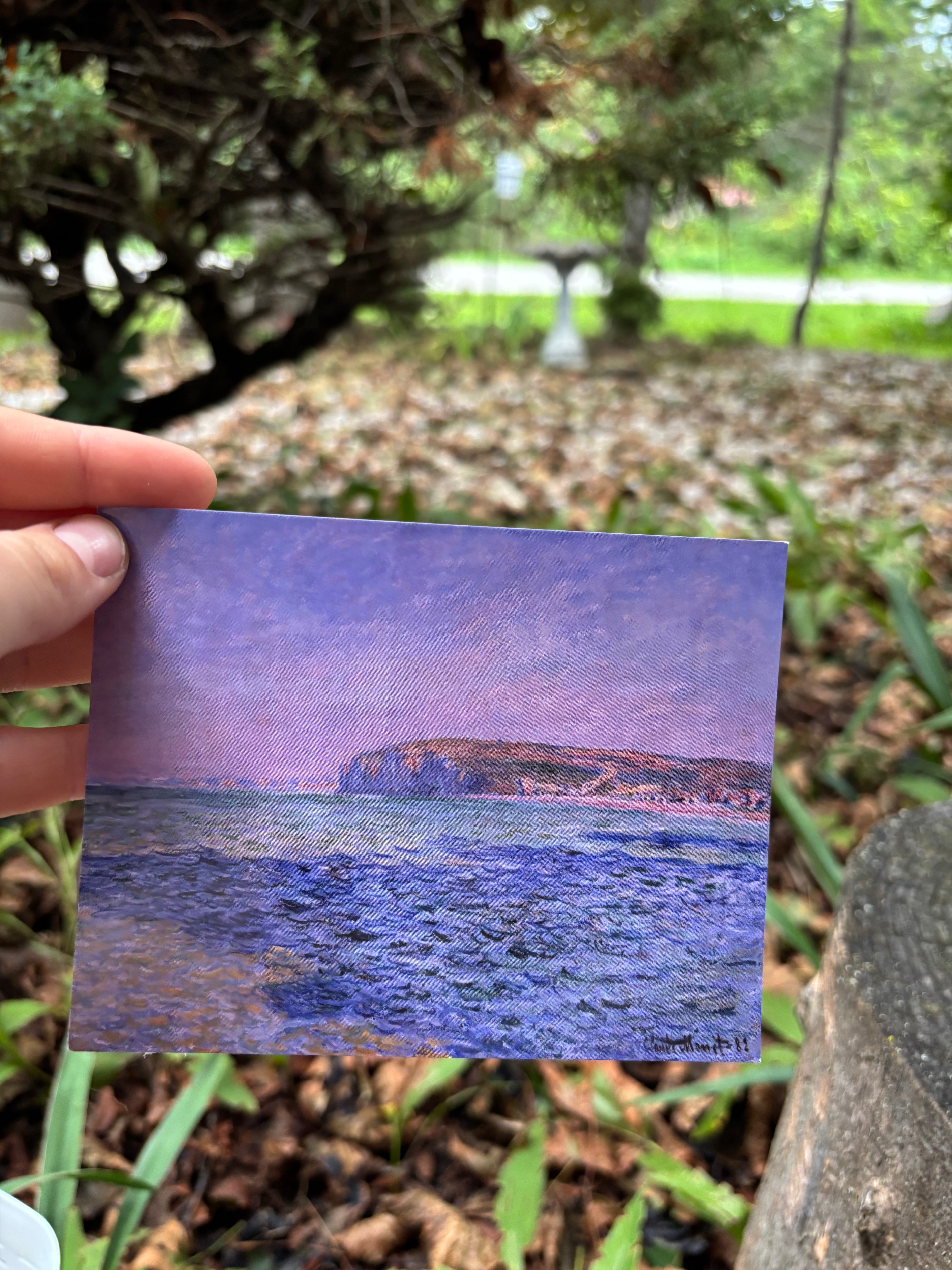 Post card: Claude Monet - Shadows on the Sea. The Cliffs at Pourville